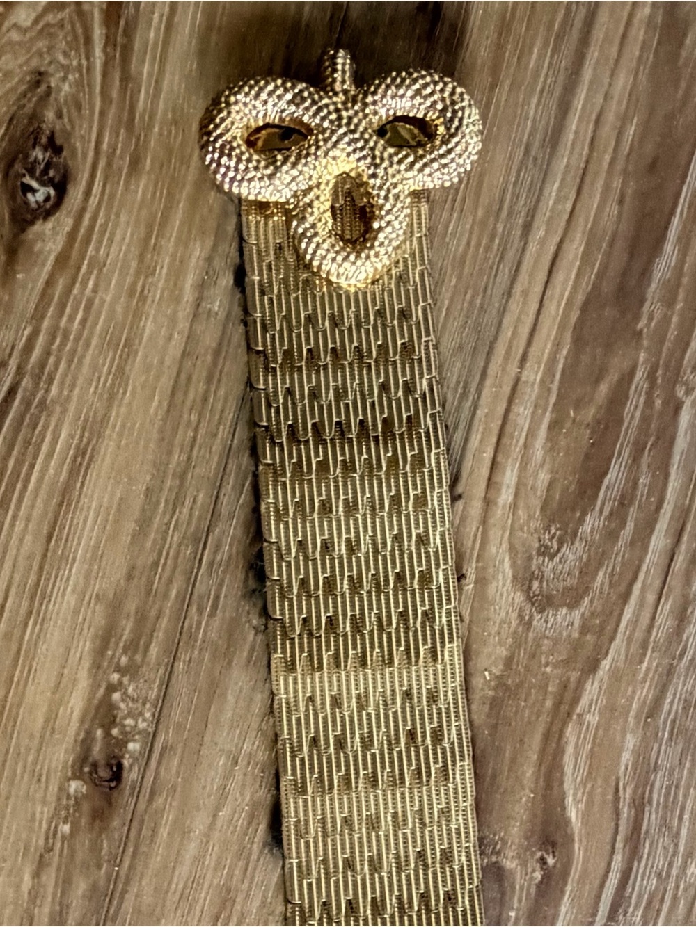 Vintage 1980s Gold Metal Stretch Belt Wide Statement Clover Buckle Waist Belt
